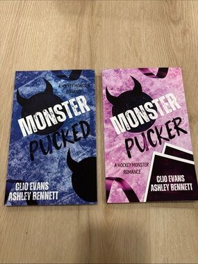 Monster Pucked by Clio Evans & Ashley Bennett - Blue and Pink Paperback Set
